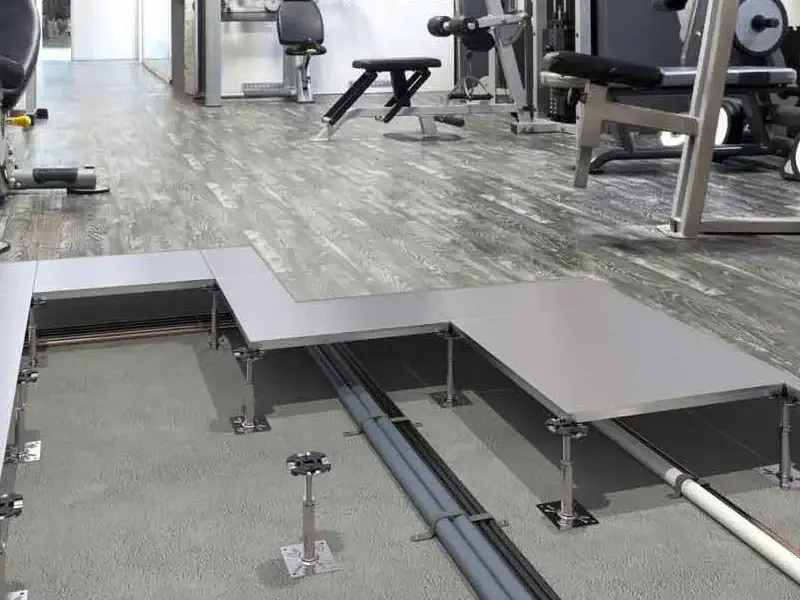 Engineered components of an SFS raised access flooring system